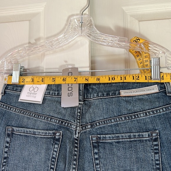 NWT Chicos Platinum Embellished Jeans - Picture 8 of 10